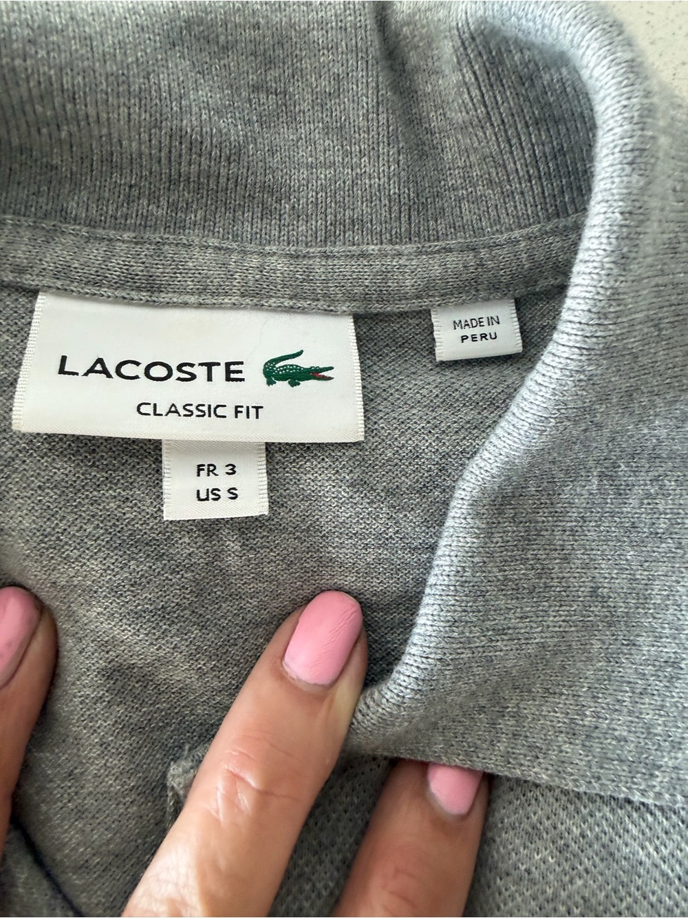 Lacoste mens Classic Fit Gray Sweater - US S